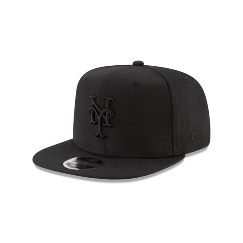 MLB New York Mets Black On Black High Crown 9Fifty Snapback (GDT4346) - Black New Era Caps